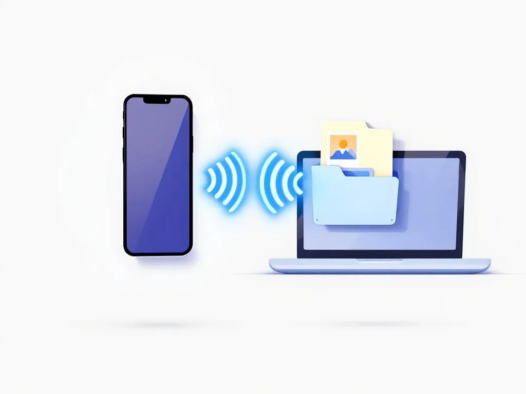 Bannière du service de transfert de photos et vidéos depuis smartphone ou tablette